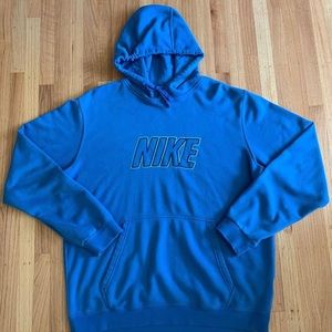Nike spell out hoodie baby blue